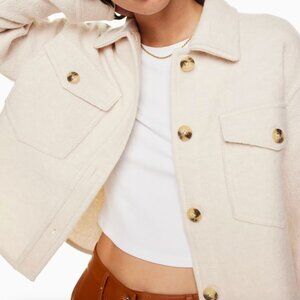 Wilfred Free The Ganna™ Cropped Shirt Jacket Merino Wool XS